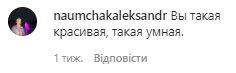 Скриншот к коментариям со страницы Алины Гросу в Instagram