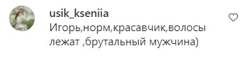 Комментарии на пост Игоря Ласточкина в Instagram