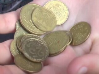 Украинские монеты: скрин с видео