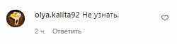 Коментарі на пост Ольги Фреймут в Instagram